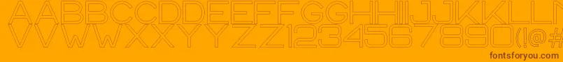 CS Harley Outline Font – Brown Fonts on Orange Background