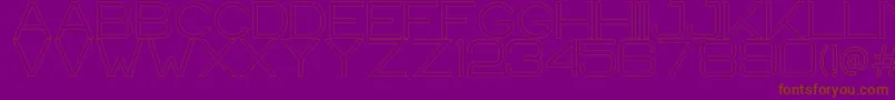 CS Harley Outline Font – Brown Fonts on Purple Background