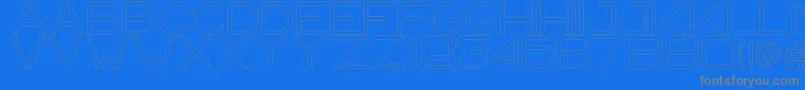 CS Harley Outline Font – Gray Fonts on Blue Background