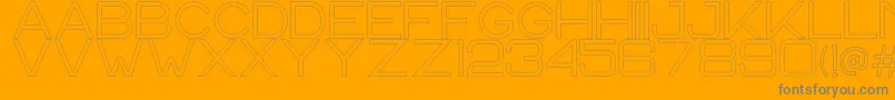CS Harley Outline Font – Gray Fonts on Orange Background