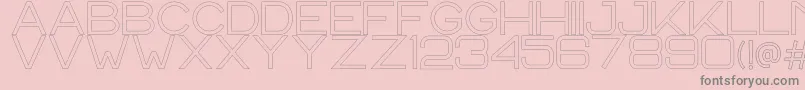 CS Harley Outline Font – Gray Fonts on Pink Background