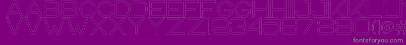 CS Harley Outline Font – Gray Fonts on Purple Background