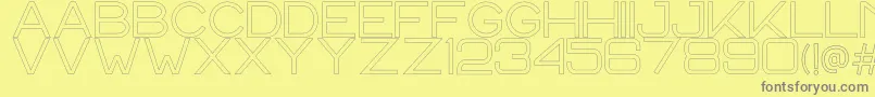 CS Harley Outline Font – Gray Fonts on Yellow Background