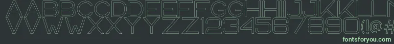 CS Harley Outline Font – Green Fonts on Black Background
