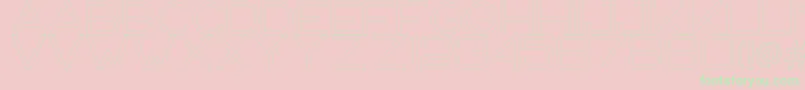 CS Harley Outline Font – Green Fonts on Pink Background