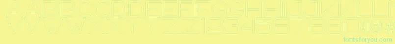 CS Harley Outline Font – Green Fonts on Yellow Background