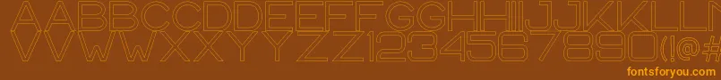 CS Harley Outline Font – Orange Fonts on Brown Background