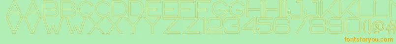 CS Harley Outline Font – Orange Fonts on Green Background
