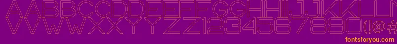 CS Harley Outline Font – Orange Fonts on Purple Background
