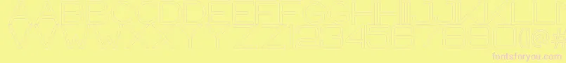 CS Harley Outline Font – Pink Fonts on Yellow Background