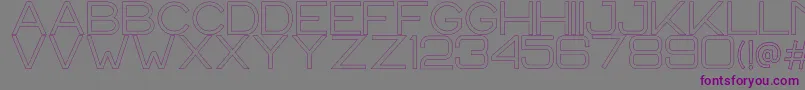 CS Harley Outline-fontti – violetit fontit harmaalla taustalla