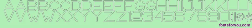 CS Harley Outline Font – Purple Fonts on Green Background