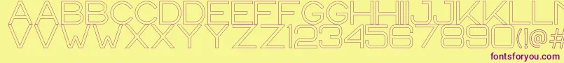 CS Harley Outline Font – Purple Fonts on Yellow Background
