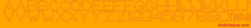 CS Harley Outline Font – Red Fonts on Orange Background