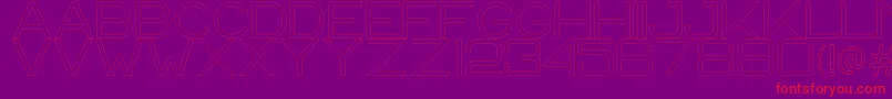 fuente CS Harley Outline – Fuentes Rojas Sobre Fondo Morado