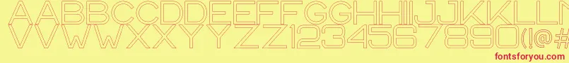 CS Harley Outline Font – Red Fonts on Yellow Background