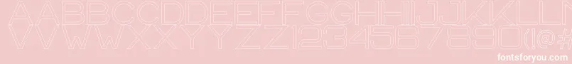 フォントCS Harley Outline – ピンクの背景に白い文字