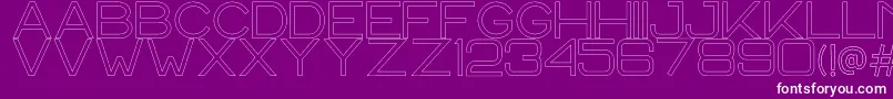 CS Harley Outline Font – White Fonts on Purple Background