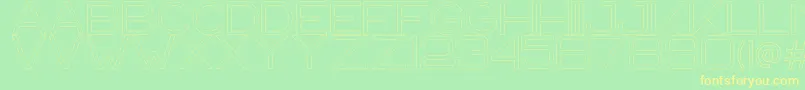 CS Harley Outline-fontti – keltaiset fontit vihreällä taustalla
