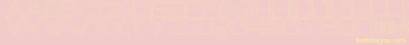 CS Harley Outline Font – Yellow Fonts on Pink Background
