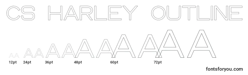 Размеры шрифта CS Harley Outline