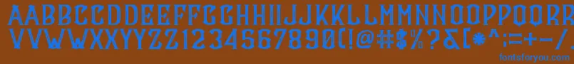 CS Maria Inner Font – Blue Fonts on Brown Background