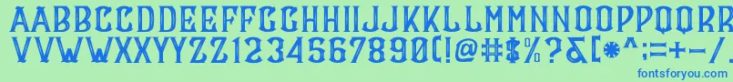 CS Maria Inner Font – Blue Fonts on Green Background