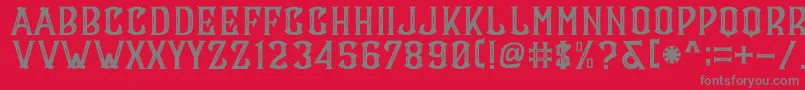 CS Maria Inner Font – Gray Fonts on Red Background
