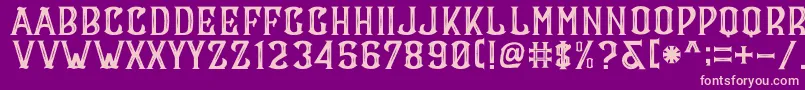 CS Maria Inner Font – Pink Fonts on Purple Background