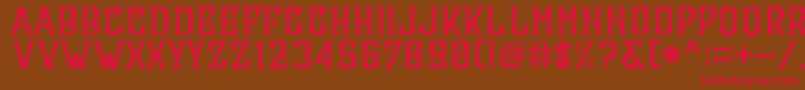 CS Maria Inner Font – Red Fonts on Brown Background