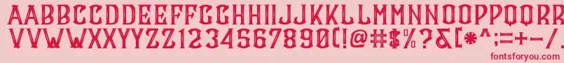 CS Maria Inner Font – Red Fonts on Pink Background