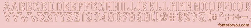 CS Maria Outline Font – Brown Fonts on Pink Background