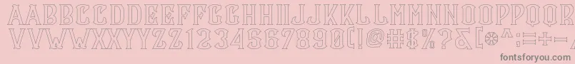 CS Maria Outline Font – Gray Fonts on Pink Background