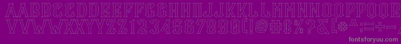 CS Maria Outline Font – Gray Fonts on Purple Background
