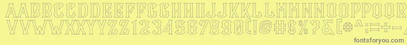 CS Maria Outline Font – Gray Fonts on Yellow Background