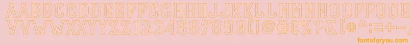 CS Maria Outline Font – Orange Fonts on Pink Background