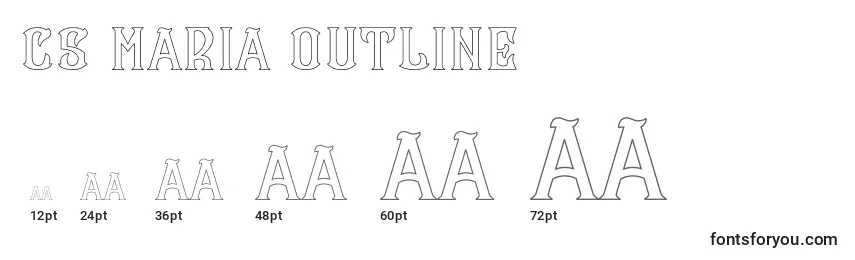 CS Maria Outline Font Sizes