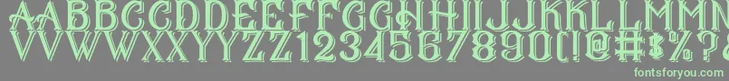 CS Mulan Double Font – Green Fonts on Gray Background