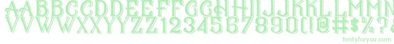 CS Mulan Double Font – Green Fonts on White Background