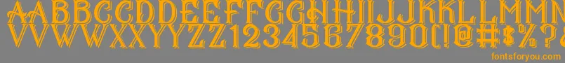 CS Mulan Double Font – Orange Fonts on Gray Background