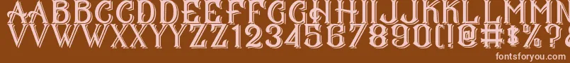 Шрифт CS Mulan Double – розовые шрифты на коричневом фоне