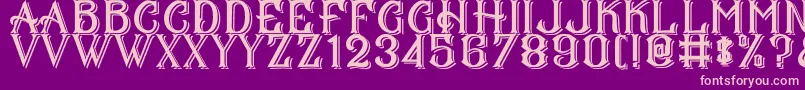 CS Mulan Double Font – Pink Fonts on Purple Background