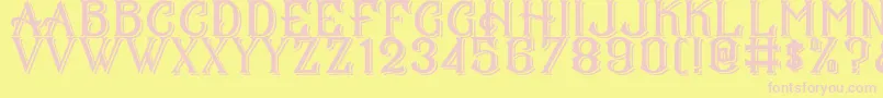 CS Mulan Double Font – Pink Fonts on Yellow Background