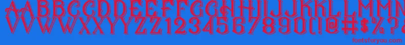 CS Mulan Double Font – Red Fonts on Blue Background
