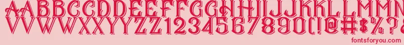 CS Mulan Double Font – Red Fonts on Pink Background
