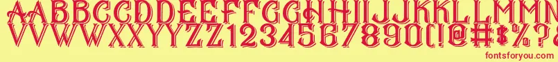 CS Mulan Double Font – Red Fonts on Yellow Background