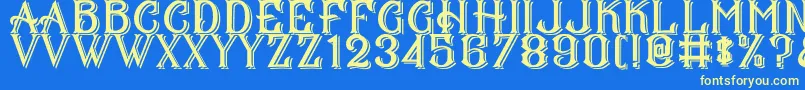 CS Mulan Double Font – Yellow Fonts on Blue Background