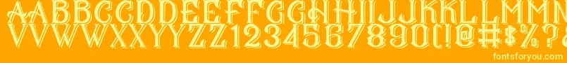 CS Mulan Double Font – Yellow Fonts on Orange Background