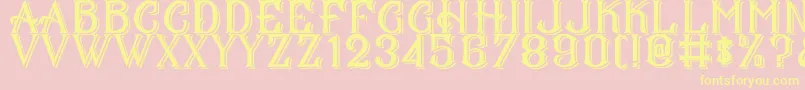CS Mulan Double Font – Yellow Fonts on Pink Background
