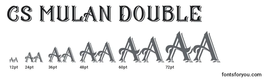 Größen der Schriftart CS Mulan Double